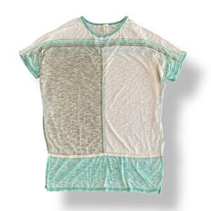 Free People We The Free Charleston Color Block Oversized Tunic Womens Size S